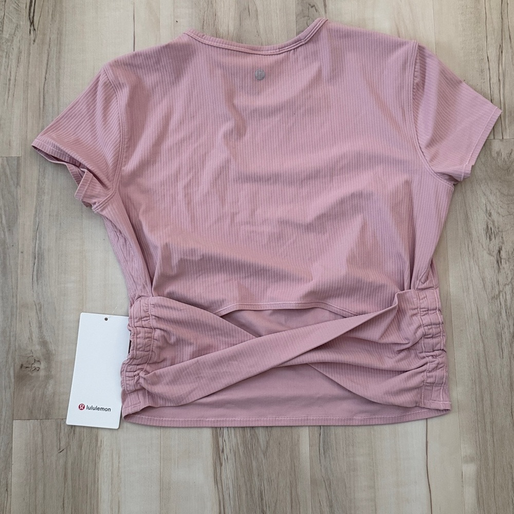 Lululemon All It Takes Back-Twist Rib Short Sleeve | Size 12 - Picture 5 of 8